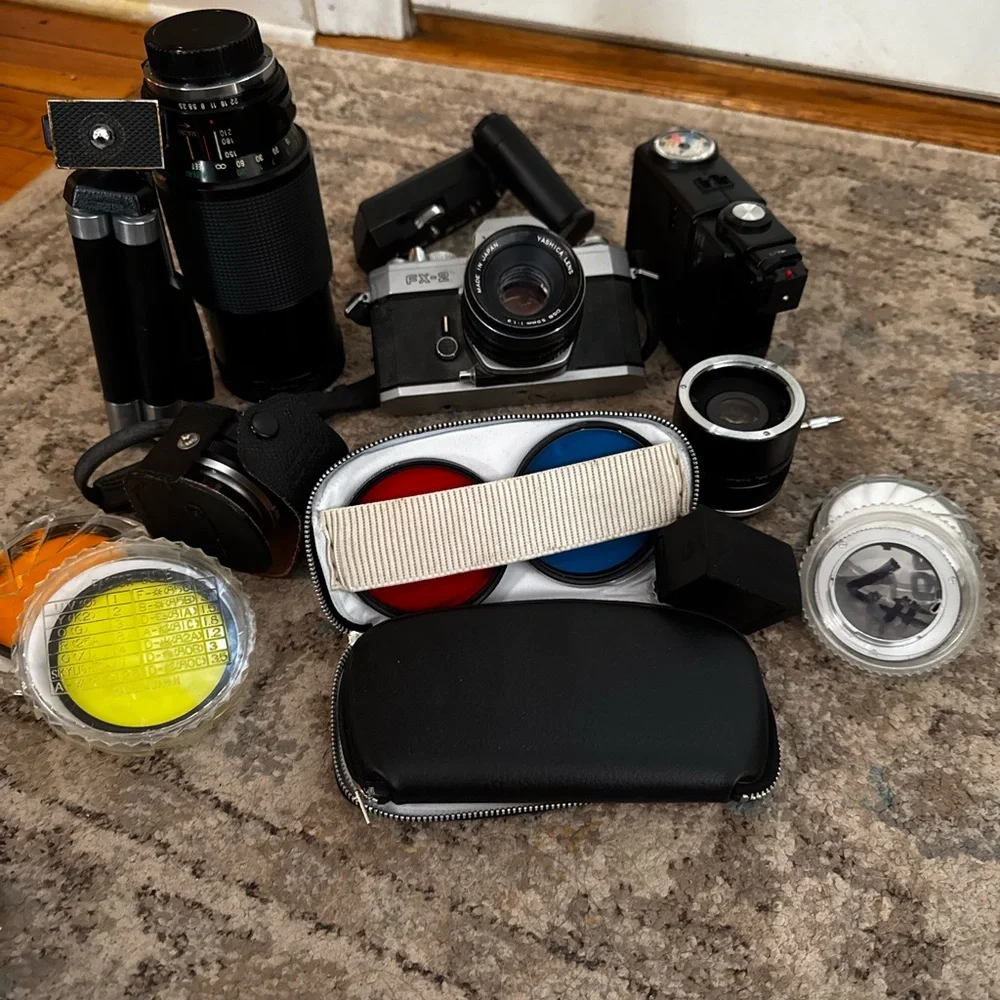 Vintage Yashica Camera Set with Accessories